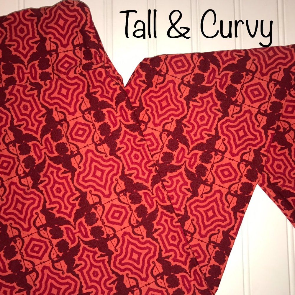 Womens TC Lularoe Valentines Day leggings Cupid BRAND NEW